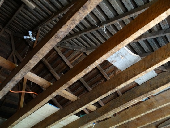 Demolition #7b: Old Oak Rafters Revealed